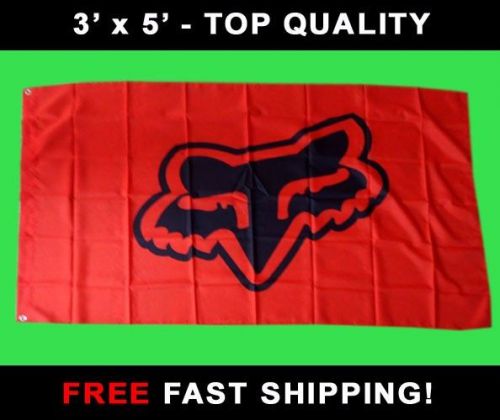 Fox racing flag - new 3&#039; x 5&#039; banner - motocross dirtbike sport bike enduro moto
