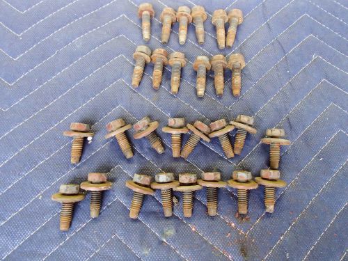 Set of original door hinge bolts 1966 1967 oldsmobile toronado buick pontiac che