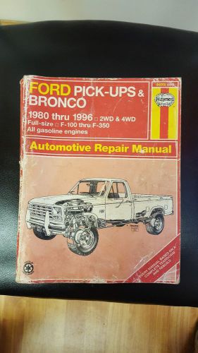 Ford pick up and bronco haynes service manual