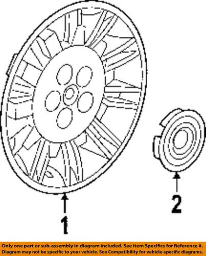 Mopar oem 4895899ab wheels-center cap