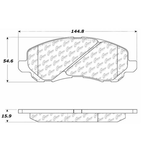 Centric parts 300.08660 front premium semi metallic brake pads