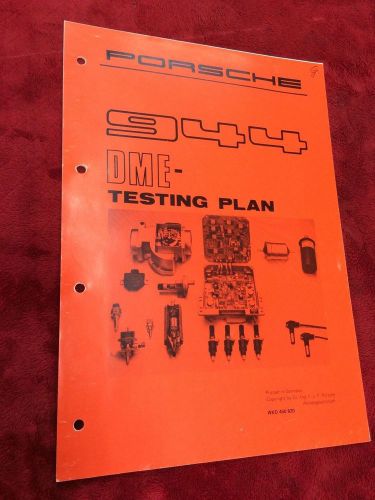 Porsche 944 dme testing plan 1982 82 factory oem manual loose leaf book service
