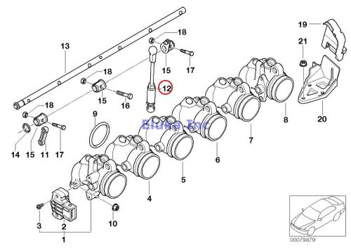 Bmw genuine fuel injection throttle body/acceleration pull rod e46 e85 e86 z3