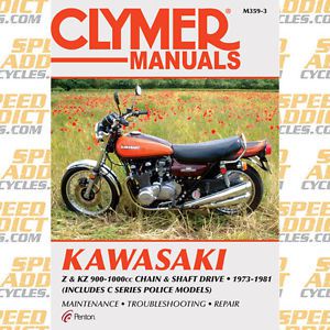 Clymer m359-3 service shop repair manual kaw z / kz 900-1000 chain / shaft 73-81