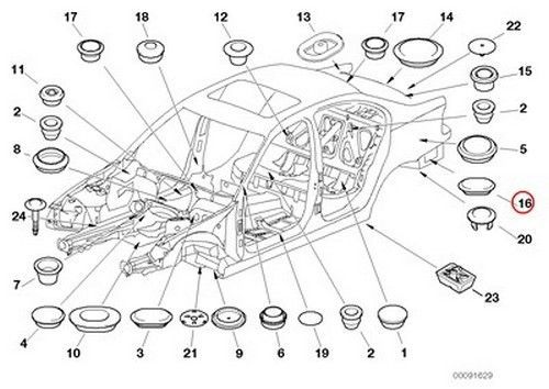 2 x bmw genuine sealing cap plug blind plug d=30x15mm e46 51718235275