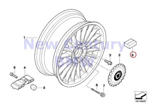 Bmw genuine light alloy rim set of locks e65 f01 f01n f02 f02n f06 f06n