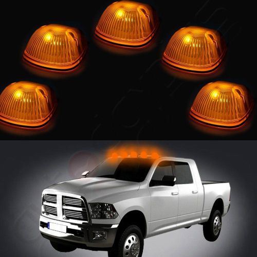 5cab roof clearance marker light amber cover/lens+free led light for 94-98 dodge