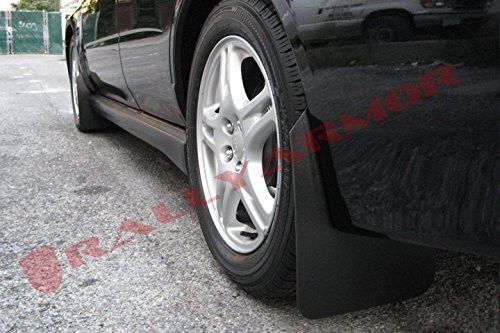 Rally armor 02-07 subaru wrx /sti /rs /2.5​i basic mud flaps kit w/ black logo