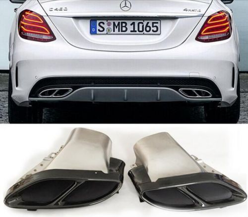 Exhaust muffler pipe tip fit for benz new c-class 2015+ c180 c260 c300 e-class