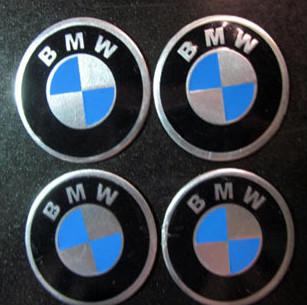 4x 55mm bmw aluminum badge emblem wheels center caps hub sticker us seller