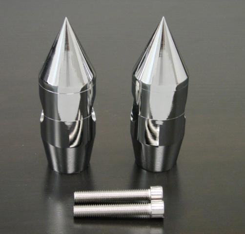 Chrome spike handlebar risers for triumph bsa norton cafe racer bobber chopper