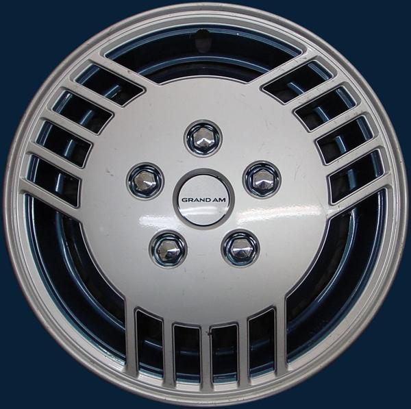 '87 88 pontiac grand am blue & silver 14" hubcap wheel cover hollander # 5088b