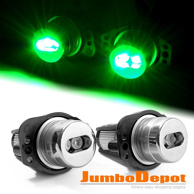 Green led headlight angel eye light bulb for bmw e90 seden 328i 335xi e91 wagon 