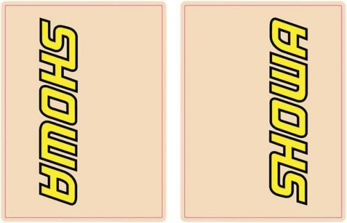 Flu upper fork decals showa yellow