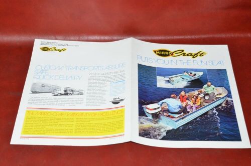 Vtg mirro craft boat sales brochure catalog specifications ski troll fisherman