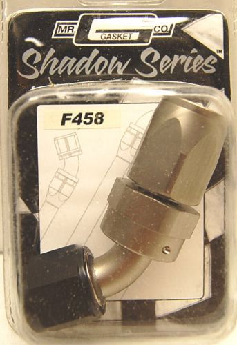 X3 mr gasket shadow series -8 an fitting 45 degree swivel hose end f458 lot of 3