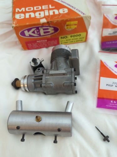 Vintage k&amp;b model engine no. 9000 6.5cc front rotary valve w/perry carb&amp;muffler