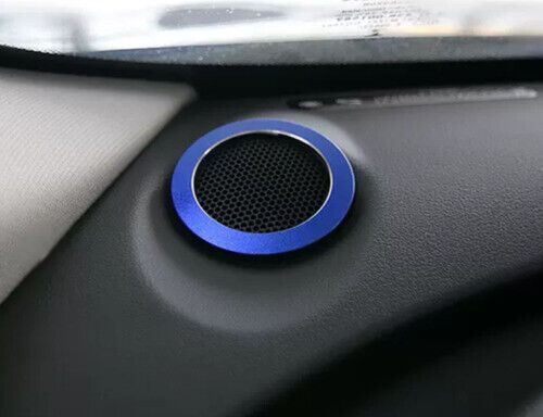 Dashboard l&amp;r speaker sound ring 2pcs for jaguar xf blue alloy 2016-2020 trim