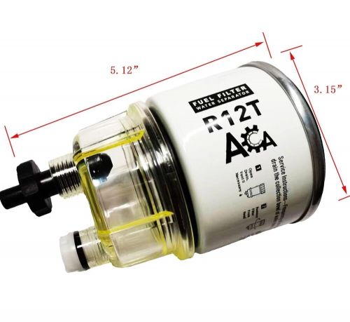 R12t marine fuel water separator fuel filter with collection bowl for 1/4 npt zg