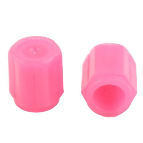 Dazzling pink car wheel valve covers unique glow in the dark design set of 4