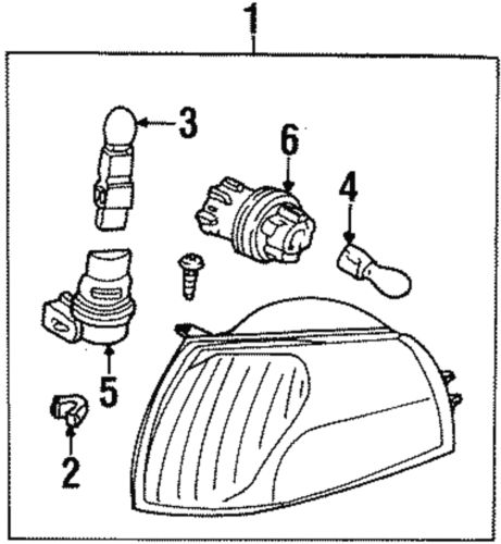 Genuine ford lamp assembly - parking xf5z-13200-ab