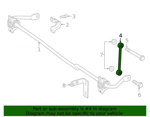 Genuine mercedes-benz stabilizer link 9073203700