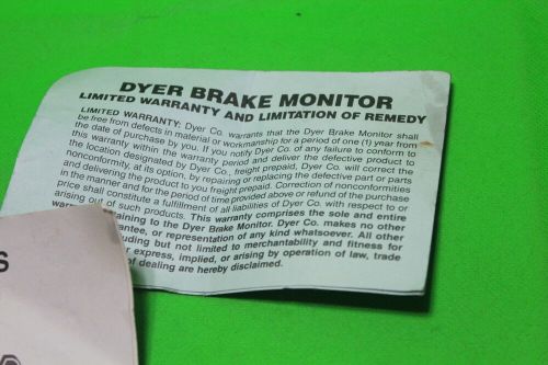 Dyer trailer brake monitor