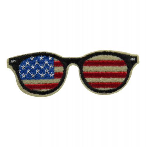 Patch patch glasses with usa flag ironing patch biker patch punk rocker patch-