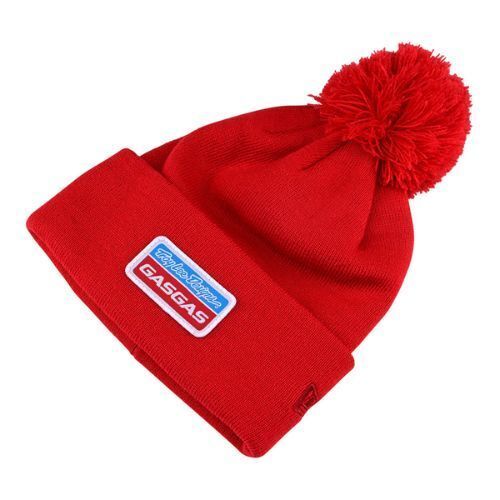 Troy lee designs mens gasgas team stock lightweight one size red pom beanie