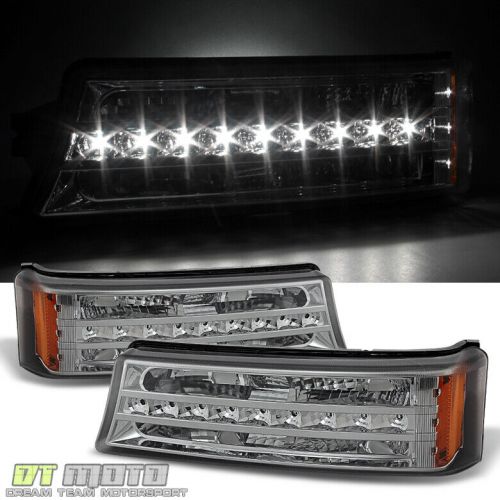 Smoke fits 2003-2006 silverado avalanche led bumper corner parking signal lights