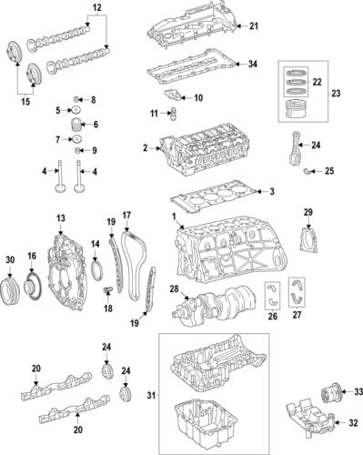 Genuine mercedes-benz valve lifters 651-050-00-80