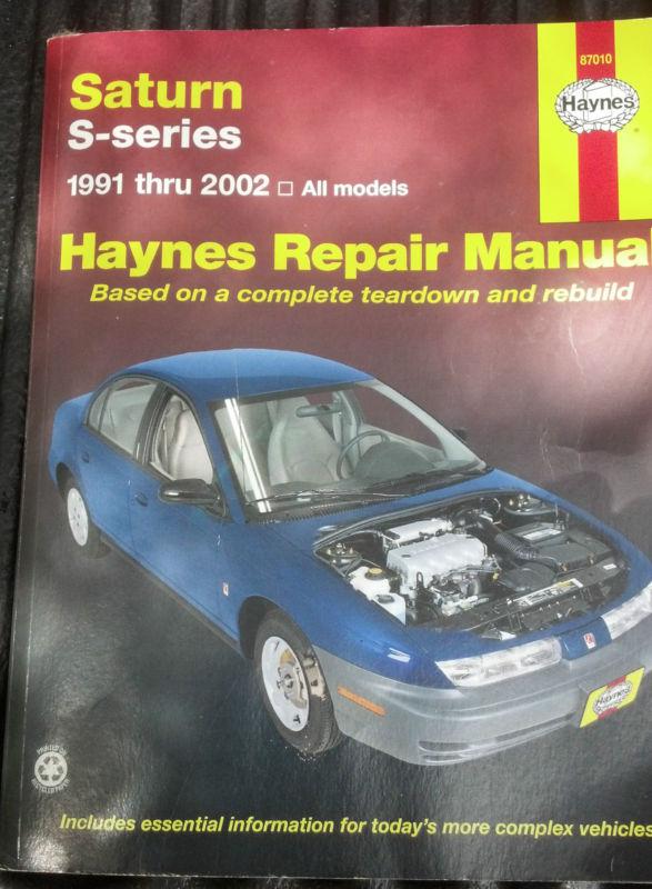 Haynes 87010 saturn s series 91 to 02 isbn 1-56392-512-5 very good condition 