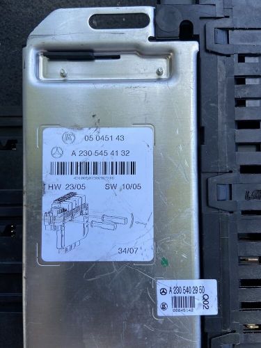 03-12 mercedes r230 sl550 front right side sam fuse box control module oem