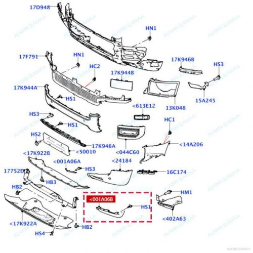 Fender air deflector spoiler h fit for land rover defender l663 2020-23,right