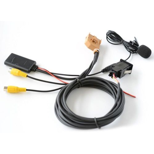 High fidelity 12v car aux cable adapter for mmi 2g music audio mic 2006 2008