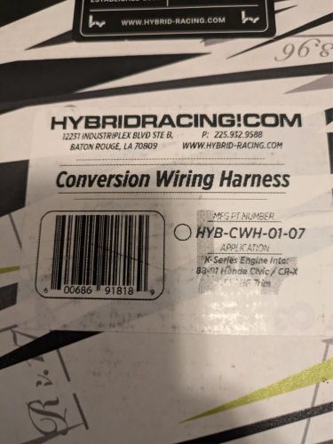 Hybrid racing k-series conversion swap wiring harness for civic / crx 88-91