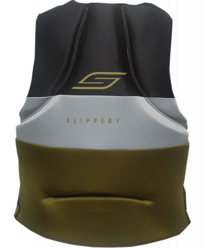 Slippery surge neo mens life vest olive/black lg