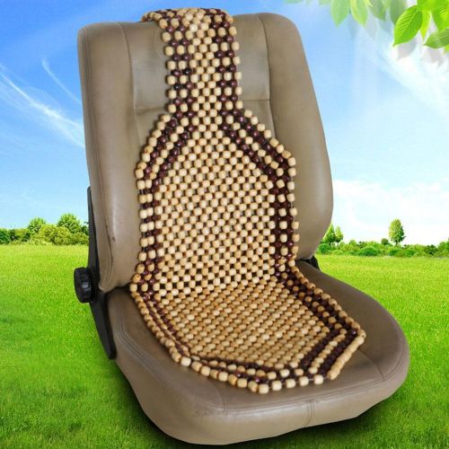 Zone tech automobile car wooded beaded comfortable seat cover cushion natural+