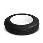 2pcs trailer tire on rim 4.80-12 4.80x12 lrb 4 lug hole bolt white spoke wheel