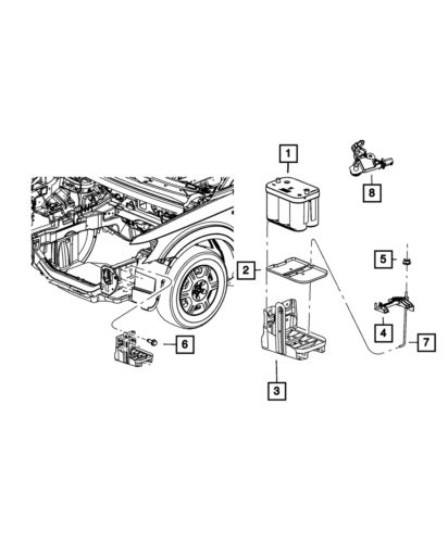 Genuine mopar battery retainer 5116495ab