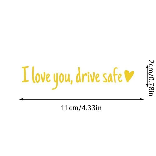 I love you driving safe stickers 3pcs stickers for rearview and windows vinyl