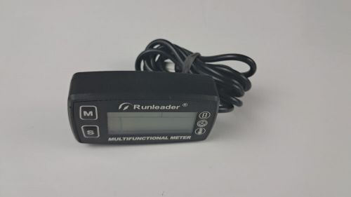 Runleader digital tachometer hour meter engine thermometer alarm rpm and time