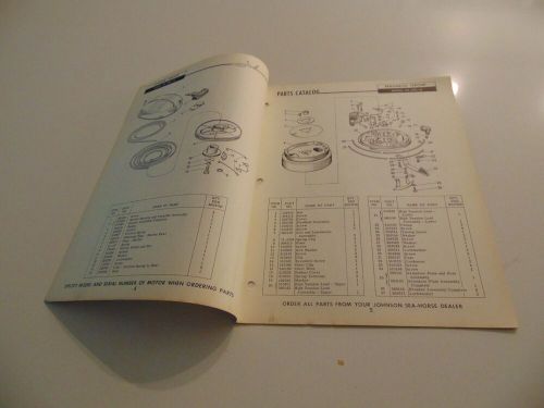 1958 johnson outboard jw-14 jwl-14 3 hp parts catalog manual