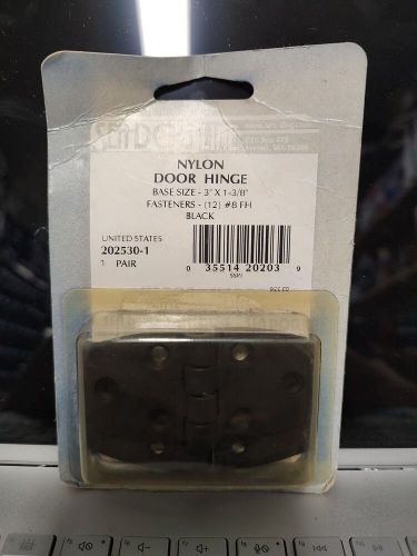 Seadog nylon black door hinge 1 pair 202530-1.  3&#034;x1-3/8&#034; . fasteners -(12) #8fh