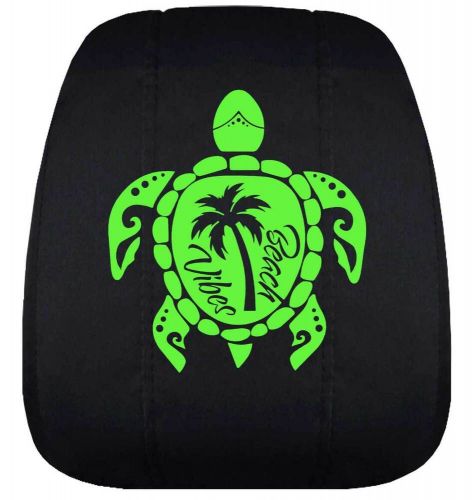 2 custom fit headrest covers w/ a nice turtle &amp;palm tree  fits jeep wrangler