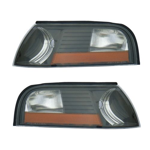 Parking corner signal lights pair set for 03-04 mercury marauder (black)