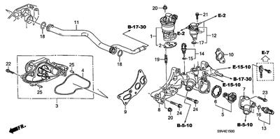 19505-p8f-a00 honda oem coolant hose honda pilot, acura