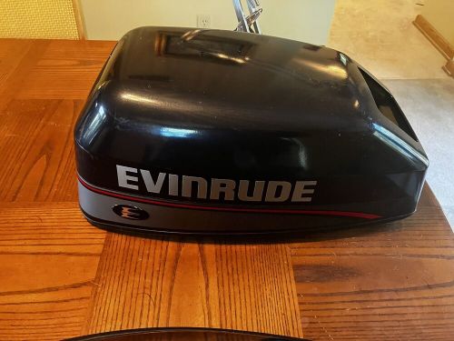 Evinrude 15 hp outboard hood top cowl cowling shroud &amp;the mount  - freshwater