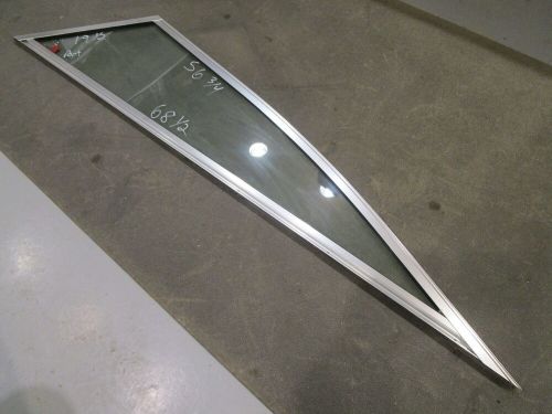 Boat triangle port left window glass aluminum frame 68 1/2&#034; x 56 3/4&#034; x 19 1/2&#034;