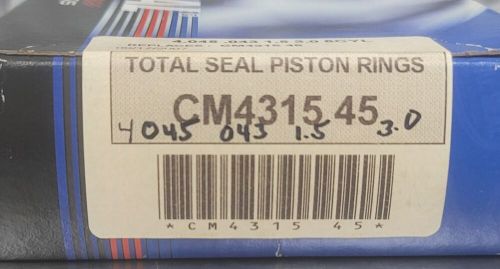 Total seal cm 4315 45 performance rings, 4.040 + 5 bore, .043x1.5 x 3.0mm